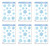 Beistle Crystal Snowflake Clings 6 Sheets, 12" x 17", Blue/Gray/White
