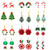 12 Pairs Christmas Dangle Earrings Set-Christmas Tree Star Bell Bow Ball Elk Stud Earrings for Women Girls 12 Pairs Christmas Dangle Earrings Set-Christmas Tree Star Bell Bow Ball Elk Stud Earrings for Women Girls