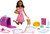 Barbie Pup Adoption Doll & Accessories Set with Color-Change, 2 Pets, Carrier & 10 Accessories, Brunette Doll in Pink Dress