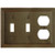 Amertac 84TTDVB 2 Toggle/1 Duplex Steps Wallplate, Aged Bronze