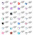 LOYALLOOK Hypoallergenic Stud Earrings Set for Women Men 316L Stainless Steel Cartilage Flat Back Stud Earrings CZ Opal Screwback Earrings Studs Piercing Jewelry Multicolored 20G Style B