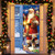 WovWeave Christmas Santa Door Covers Merry Christmas Door Cover Decorations Welcome Santa Cluas Xmas Party Hanging Banner Backdrop for Front Door Christmas New Year Supply Winter Holiday, 71 x 35 in