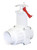 Valterra 6114X PVC Gate Valve, White, 1-1/2" Slip x Union w/Gate Keeper