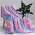 Glow in The Dark Rainbow Unicorn Blanket for Girls, Kids Birthday Bedroom Soft Fleece Throw Blanket 50"x60"