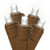 Vickerman 100 Count Single Mold Wide Angle LED Light Set-Brown Wire, Pure White