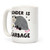 LookHUMAN Gender Is Garbage Non-binary Opossum White 15 Ounce Ceramic Coffee Mug
