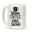 LookHUMAN Drink Coffee, Hail Satan White 15 Ounce Ceramic Coffee Mug