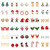 Gushu 30 Pairs Christmas Stud Earrings Set for Women Girls Xmas Holiday Hypoallergenic Stud Christmas Tree Snowflake Snowman Stocking Santa Claus Elk Stud Cute Festive Jewelry Gifts