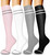 4 Pairs Compression Socks for Women and Men -Best Support for Circulation,Running, Athletic, Nursing, Travel, Pregnancy