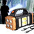 Rechargeable Spotlight, Rechargeable Handheld Spotlight Flashlight, Super Bright LED Flashlight For Emergencies, Waterproof Searchlight Spotlight, Flashlight, 3 Modes&High Capacity Power Bank (Orange)
