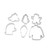 SWOOMEY 6pcs cake kit animal stencils matzo crackers dough cutter Metal Cookie Molds Xmas fruit fondant cutter stainless steel cutter biscuit mold DIY Biscuits Mold baking tools cake