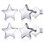 Star Earrings 2 Pairs Star Stud Earring 925 Sterling Silver Tiny Star Earrings (Silver- 2 Star)