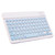 Ultra-Slim Bluetooth Keyboard Portable Mini Wireless Keyboard Rechargeable for Apple iPad iPhone Samsung Tablet Phone Smartphone iOS Android Windows (10 inch Blue)