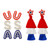 OIDEA 2 Pairs 4th of July Earrings for Women, American Flag Earrings Independence Day Patriotic Earrings Womens Beaded Earrings Colorful Layered Tassel Stud Dangle Drop Earrings Gift