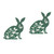 Happyyami 2pcs Parrot Wall Decoration Easter Welcome Sign Nautical Decor Easter Rabbit Sign Yard Stake Signs Bunny Planter Stake Bunny Yard Stakes Bunny Sculpture Rabbit Garden Metal Outdoor