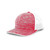 Pacific Headwear Standard Aggressive Trucker Snapback Cap, Red Heather/White/Red Heather