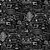 Timeless Treasures Fabrics Sew Floral Gail Cadden Sewing Words Black