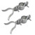 2PCS Chain Link Fence Gate Latch 1-3/8" X 1-3/8" Gate Fork Latch with Padlock Hole Galvanized Fence Gate Latch for Chain Link Fence Gate