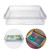 KWAGOCAR Clear Plastic Storage Box File Protector Case Organizer Portable Project Case Document Holder for A4 File Paper Storage Box Office Documents Holder, Large