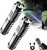 Peonly Flashlight, Special Forces Strong Light Flashlight, Multifunctional Rechargeable Flashlight, Rechargeable LED Flashlights High Lumens, Super Bright Waterproof LED Torch with 3 Modes (2pcs)