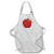 3dRose apr_13559_2 Red Apple-Medium Length Apron with Pouch Pockets, 22 by 24-Inch