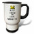 3dRose Gold Crown Keep Calm and Love Pigs Travel Mug, 14-Ounce