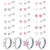 LOYALLOOK Screw Back Earrings Stud for Girls Women Surgical Steel Hypoallergenic Cartilage Stud Earrings Tiny Opal CZ Screwback Flat Back Stud Earrings Cute Heart Hoop Earrings Set 20G Pink