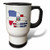 3dRose tm_58777_1" Honduran flag in the outline map and word Honduras" Travel Mug, 14 oz, Multicolor
