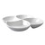 DOITOOL Compartment Plates Multi- compartment Fruit Plate White Divided Serving Platter Melamine Food Serving Plate Compartment Dried Tray Serving Dishes Fruit Holder (White) Soy Sauce Bowl