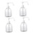 Beavorty 4pcs Transparent Container refillable Pump Bootle Lotion Pump Bottles Empty Plastic Pump Bottles Shampoo Dispenser Mini Lotion Bottles Empty Bottle Travel Filling