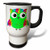 3dRose Cute Psychedelic and Neon Pink Sixties Owls Travel Mug, 14-Ounce