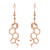 Estrogen Molecule Stainless Steel Dangle Earrings (Rose Gold)