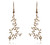 Oxytocin Molecule Stainless Steel Dangle Earrings (Gold)