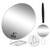 Large 30X Magnifying Mirror 6inch Makeup Magnifying Mirror with Suction Cups, Handheld 30x Magnifying Mirror & Tweezers, High Magnification 30x Travel Magnifed Kit Makeup Mirror with 30X Magnification