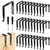 Pelopy 30 Pcs Adjustable Cubicle Wall Hooks,Metal Cubicle Hangers for Hanging Black Cubicle Coat Hanger Thick Door Mirror Hanger Universal Partition Hanger with Cross Screwdriver for Office