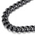 FindChic Mens Black Curb Chain Necklacel Thick 9MM Cuban Link Chains for Men 26''
