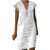 Solid Colour Ladies Short Sleeve Cotton Linen Casual Dress Midi Dresses for Women 2023 White Solid Colour Ladies Short Sleeve Cotton Linen Casual Dress Midi Dresses for Women 2023 White