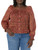 Foxcroft Women's Plus Size Olivia Long Sleeve Wild Cheetah Blouse, Black Multi, 16W