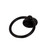 uxcell Cupboard Cabinet Drawer Dresser Rings Pulls Knob Black