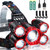 JIMEJV USB Rechargeable Headlamp 12000 Lumen Ultra Bright LED Work Headlight, 4 Modes Waterproof Head Lamp Best Headlamps for Adults, Camping, Outdoors & Hard Hat Work Zoomable Headlight (Red)