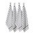 DII Basic Terry Collection Windowpane Dishtowel Set, 16x26, Mineral Gray, 4 Count