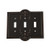Nostalgic Warehouse 719640 Meadows Switch Plate with Triple Toggle, Timeless Bronze