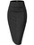 Hybrid & Company Womens Nylon Ponte Stretch Office Pencil Skirt Made Below Knee KSK45002 1073T Charcoal S