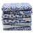 Caspi Crafts - 8 Pieces 18"x21" Fat Quarters Fabric Bundles, 100% Cotton Fabric, Precut Squares for Sewing, Quilting, Patchwork, Cloth Doll Making Supplies, DIY for Kids & Adults (Soft Blue Patterns)