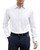 Alimens & Gentle Men's Long Sleeve Dress Shirt Regular Fit Stretch Twill Button Down Shirt White Large