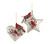Kurt Adler Birch Berries Star and Heart with Cardinal Ornaments ~ Two Piece Set