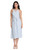 London Times Women's Tie Front Striped Halter Dress Ivory/Blue