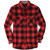 WARHORSEE Flannel Shirt for Men Long Sleeve Regular Fit Button Down Casual Plaid Shirt,RED,XL