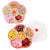 TINSKY 2 Pcs Flower Shaped Divided Serving Tray Party Trays with Lid Separable Colored Flower Shaped Snacks Bowl 6 Compartment Snack Tray Fruit Bowl Divided Serving Container