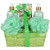 LOVESTEE Bath and Body Spa Gift Basket For Women-Teens - Natural Magnolia-Tuberos Aromatherapy Spa Gift Basket Includes Shower Gel, Bubble Bath, Body Lotion, Bath Salt and a Puff